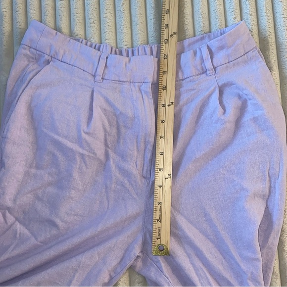 Old Navy Women's Light Purple Wide Leg Pants Linen Blend - Picture 7 of 9